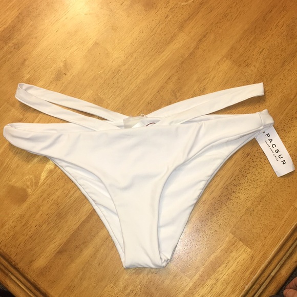 La Hearts Other - White Bikini bottoms